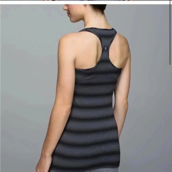 Lululemon Cool Racerback Capilano Stripe
Heathered Deep Coal Black tank top 4 - Picture 2 of 8
